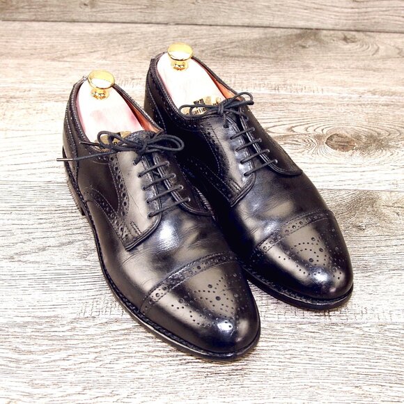 Allen Edmonds SANFORD Cap Toe Blucher 7 C Black * add $15 new Trees